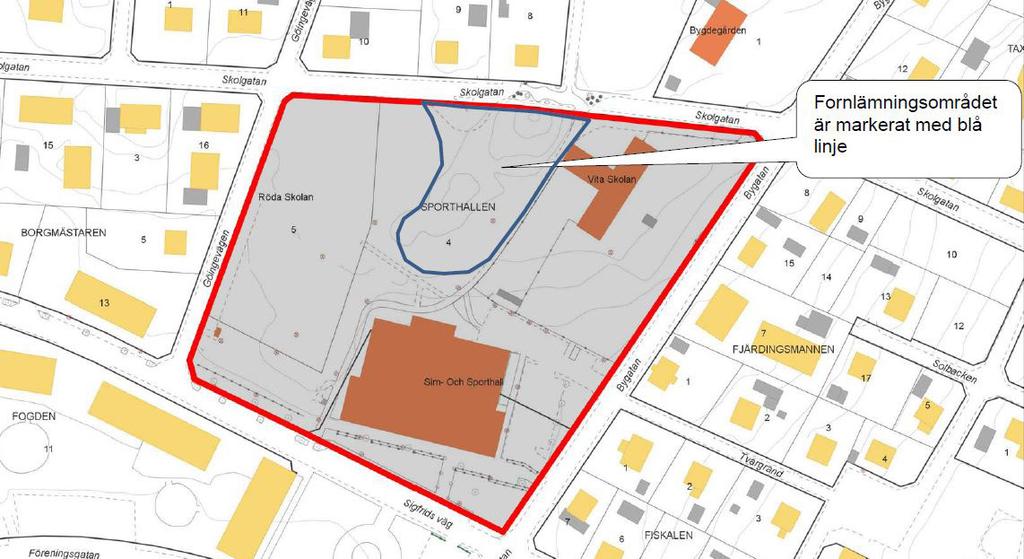 Kulturmiljö Inom detaljplanområdet finns det, enligt Riksantivarieämbetets fornminnesinventering, två stycken gravhögar och tre stycken markfasta block med ristningar i form av skålgropar