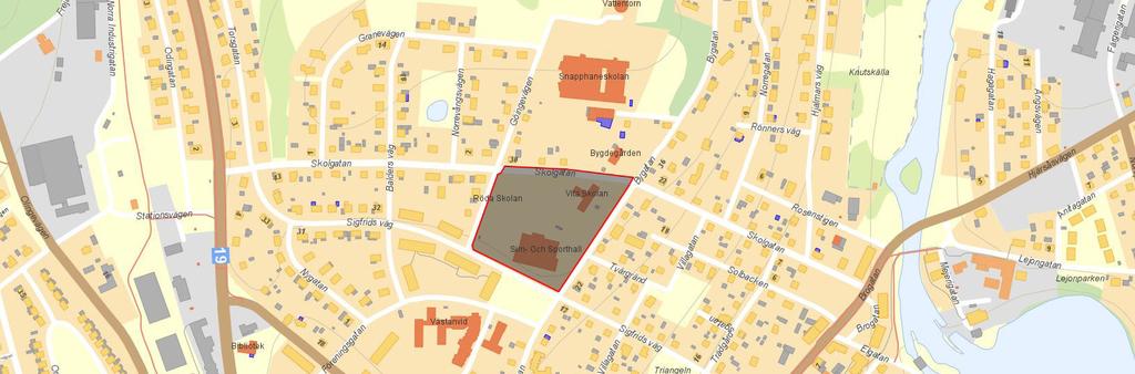Inledning Detaljplanens bakgrund, syfte och huvuddrag Bakgrund Aktuellt planområde har tidigare varit planlagt för allmänt ändamål (A) i västra delen, men är nu planlagt för bostäder (B).