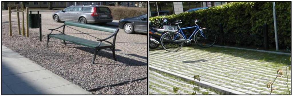 20 DAGVATTENUTREDNING 3.4.1.4 Makadamdiken Ett alternativ till svackdiken är makadamfyllda diken, se Figur 15. Den fria volymen, d.v.s. magasinerings eller utjämningsvolymen i diket, utgörs av porvolymen i fyllnadsmassorna, vanligtvis ca 30%.