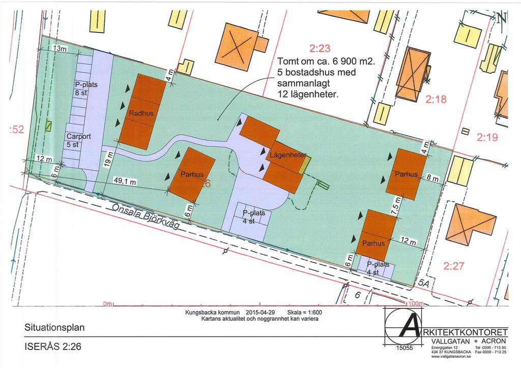 l / 2:23 Tomt om ca. 6 900m2. 5 bostadshus med sammanlagt 12 lä