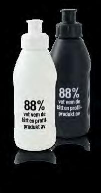 Levereras med 32 mm push-pull-kapsyl: vit, blå, röd eller svart (se sid 12) Mått: 300 ml. Höjd 170 mm. Max tryckyta: 54 x 75 mm. Kliché 375:-/färg 100 st 200 st 500 st 1000 st 2500 st Pris/st inkl.
