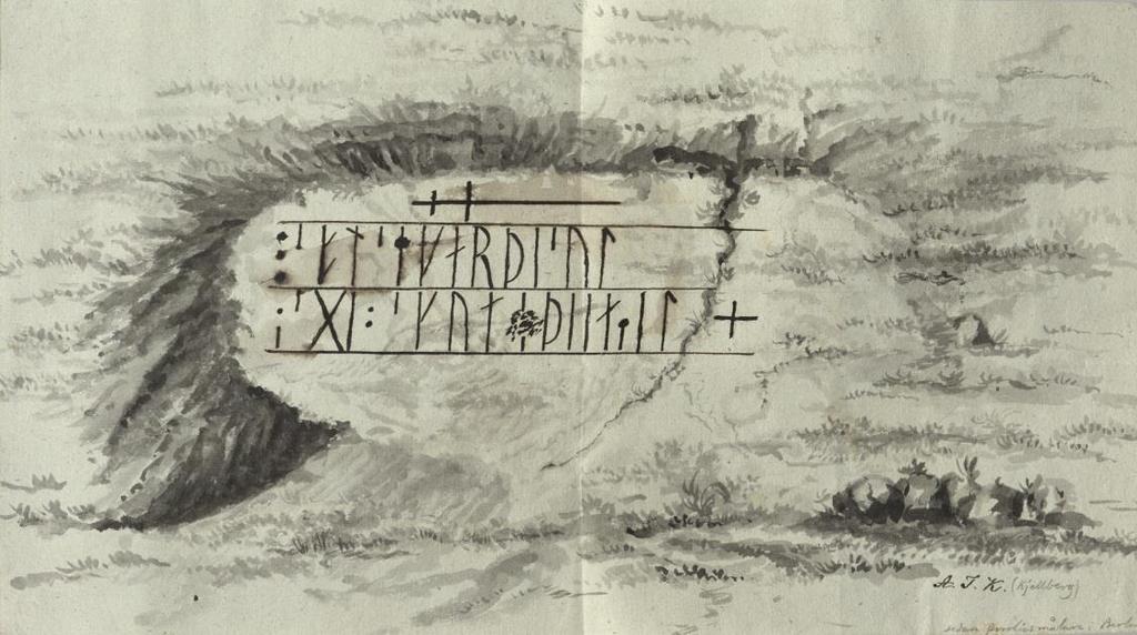 Ög 43 Ingelstad Runristningens historia och betydelse 6 Socken, ¼ norr om Norrköping» (Brev till Liljegren 7/12 1828).