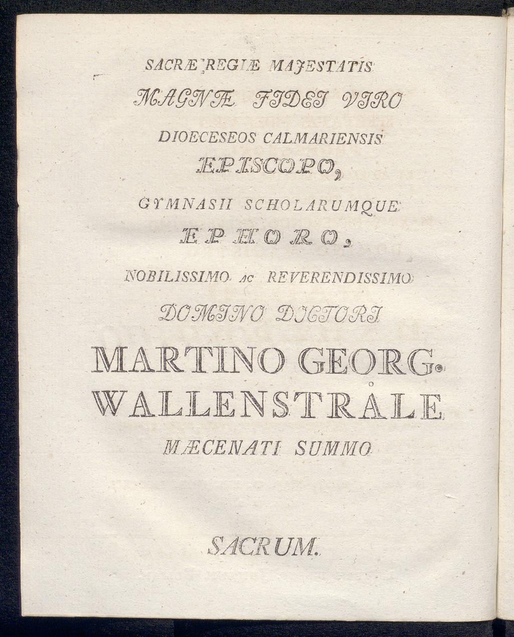 SACRM-,REGIM MMQW,'M & }%) & ΨΜΟ DIOECESEOS CALMARIENSIS Έ3ΡΣ3 Ώ >Ό% G TM NAS II
