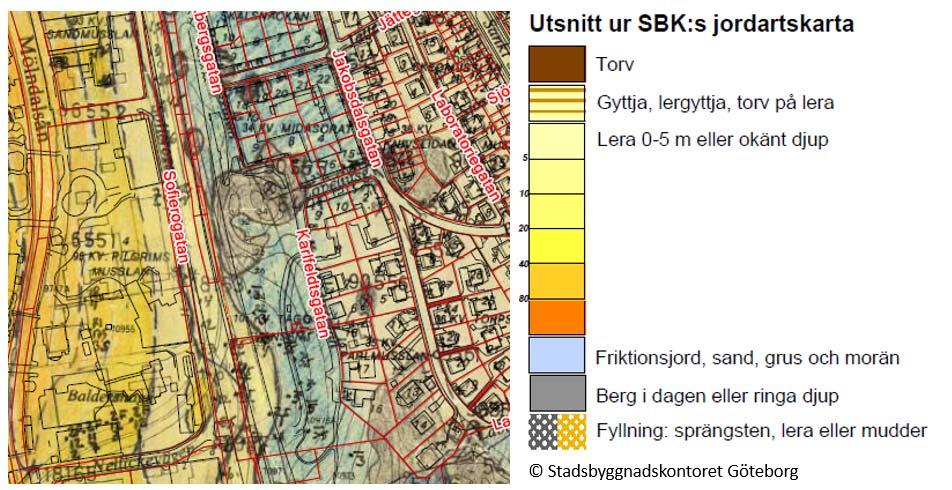2 Geotekniska undersökningar 2.1 Tidigare utförda undersökningar Planområdet ligger nära E6/E20 och Gårdatunneln.