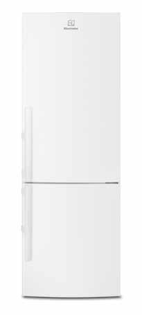 EN3489MFW Kyl/Frys, A++, Vit, Totalt 312 liter, Elektronisk styrning Kyldel: 220 liter, LED-belysning, 3 glashyllor, Flaskställ, 3 dörrfack, 1 låda som håller frukt och grönsaker fräscha längre,
