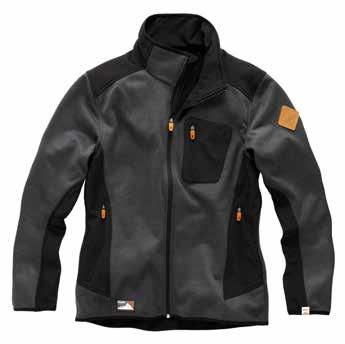 scruffs worker-j-88 scruffs pro-softshell-90 100% Polyester Ripstop, 195g/m² Färg: Grafitgrå och orange
