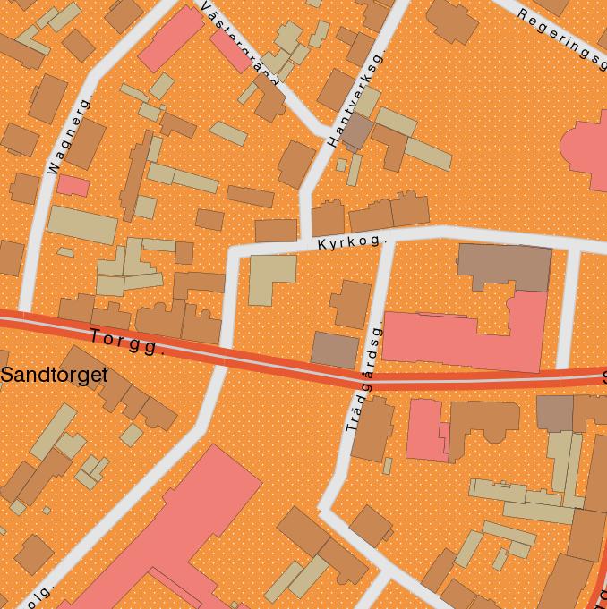 Kv. Köpmannen 1, Hjo PM Geoteknik 180425 4 MARKFÖRHÅLLANDEN Marken inom området utgörs huvudsakligen av grus/stenlagda ytor och även delvis av gräsytor.