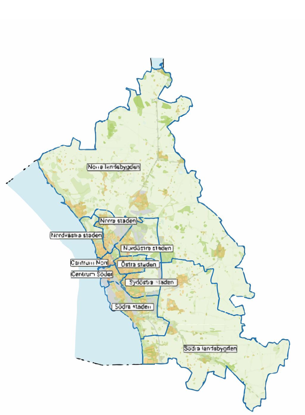 Områden Områden i Helsingborg Karta 1.