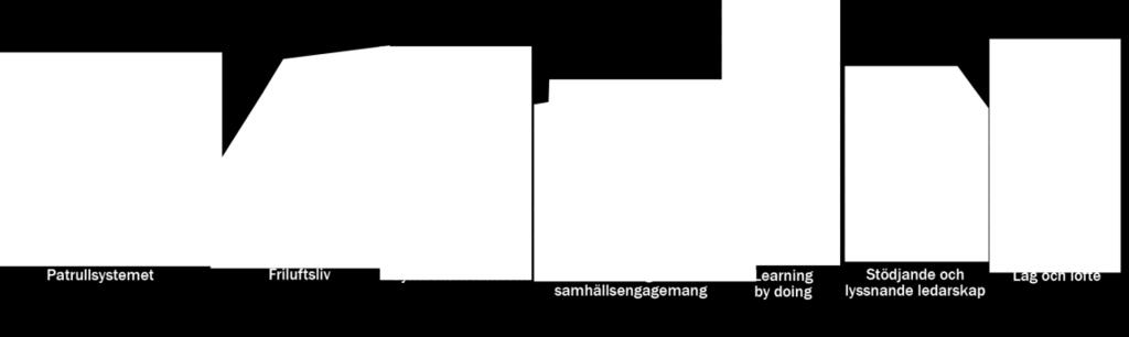 Under terminen är det viktigt att alla olika delar kommer med. Se scoutmetoden just som en metod, inte mål eller aktiviteter i sig. Personlig utveckling är ett övergripande mål med scouting.