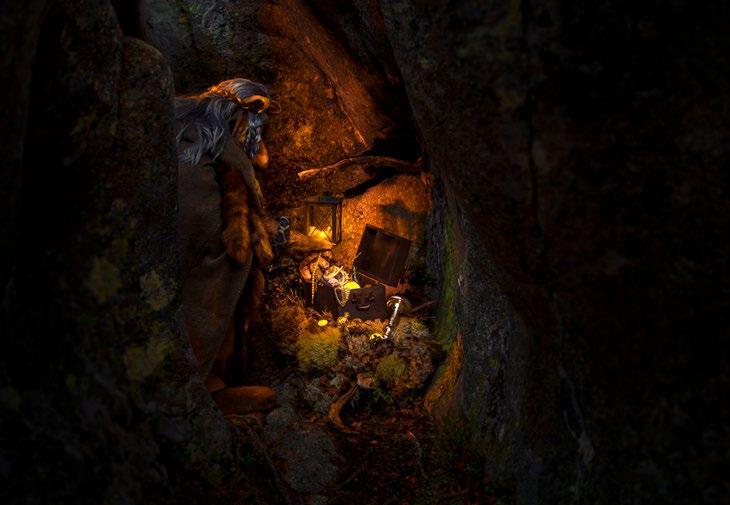 SERIER TROLLSKATT 1. TROLLSKATT Bilden är tagen vid Härnöklubb naturreservat, Härnösand. Folktrons troll samlade gärna på sig enorma rikedomar som de skyddade med magiska runor och sigill.