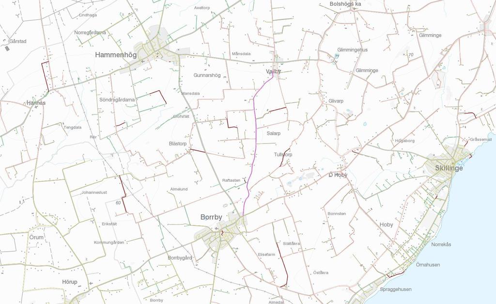 Pilefallsvägen (3) Pilevallsvägen/SödraVallbyvägen/Vallbykällväg/ Vallbyvägen/Solhögsvägen/ha kvar gårdsadressen Motivering: Det finns inte så många pilträd kvar längs vägen.