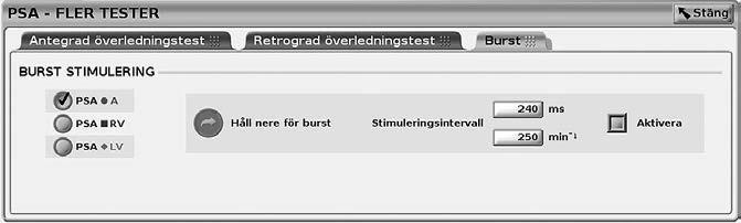 arytmier när det avges till önskad kammare. Bara den valda kammaren får burststimulering.