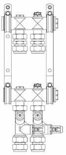 Produktsortiment Thermotech matarledningar och gruppfördelare Gruppfördelare och matarledningar Individuell utrustning för541xx Grundsats 2 gruppfördelare 541xx (54105 på bilden) Gruppfördelare 2.
