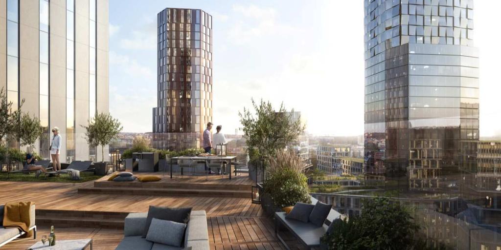 Terrassanläggningar med bra ljudmiljöer.
