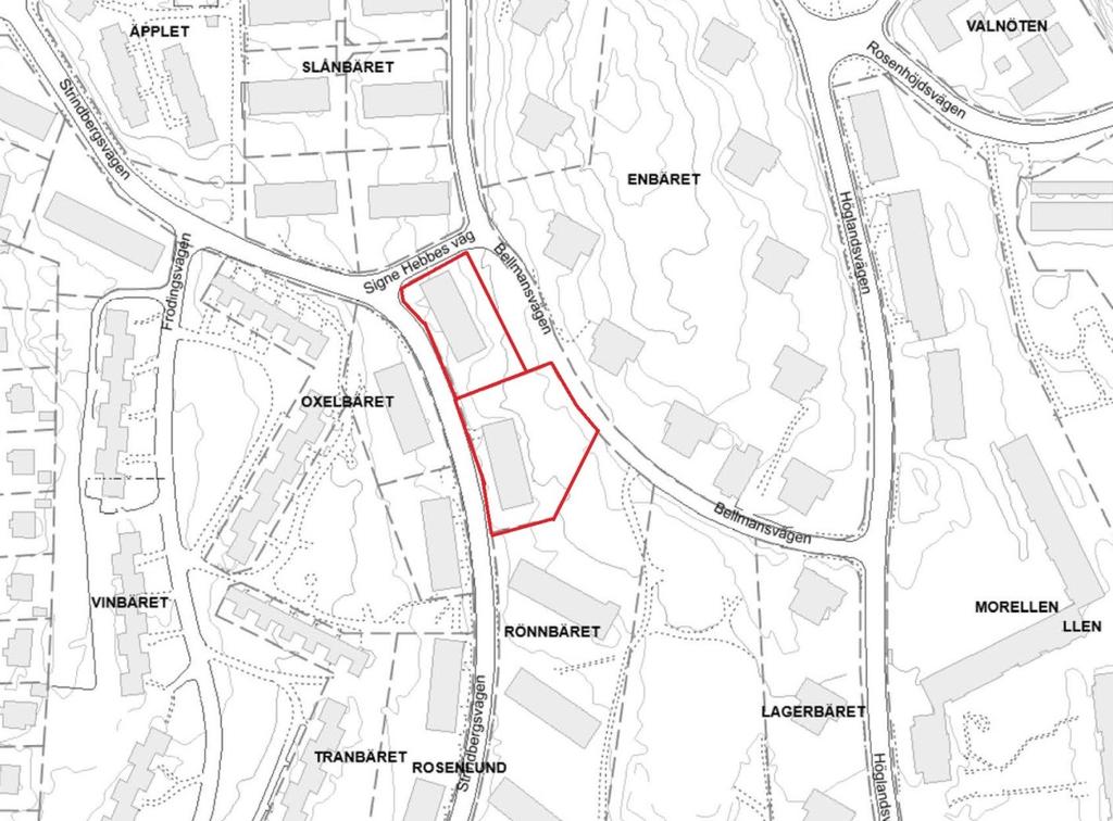 Husplaceringen anses olämplig. Hela karaktären i området är luftigt och förslaget bryter mot denna struktur. Befintliga byggnader samt karaktären i området behöver bevaras.