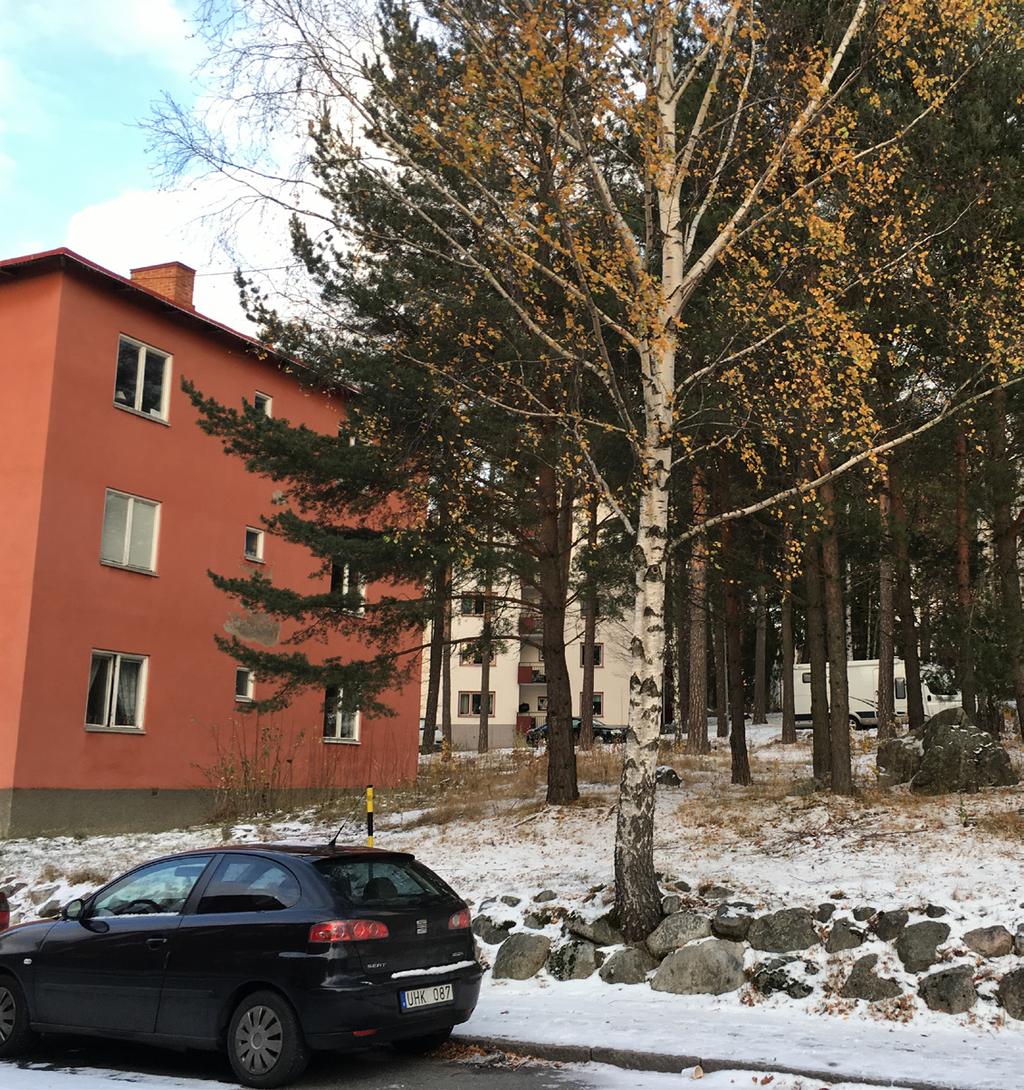 öster av 4 våningars punkthus. Fysisk struktur Inom fastigheterna står lamellhus om 3-4 våningar från 1947.