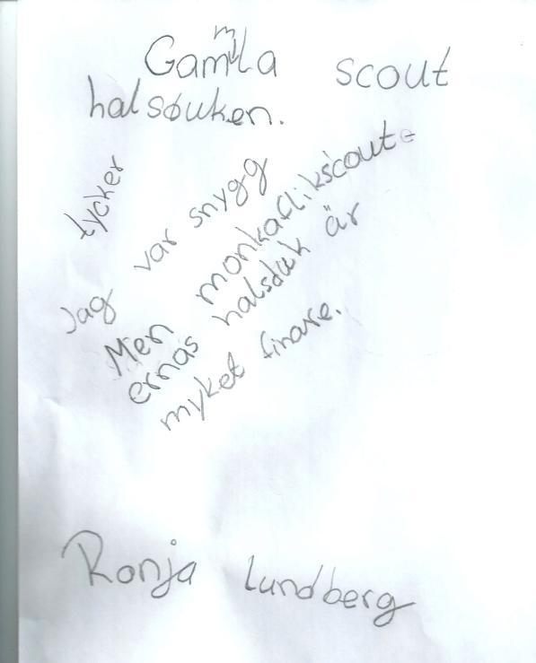 Svar: För att mina vänner slutade. Fråga 2: Hur har du trivits i den här scouten?