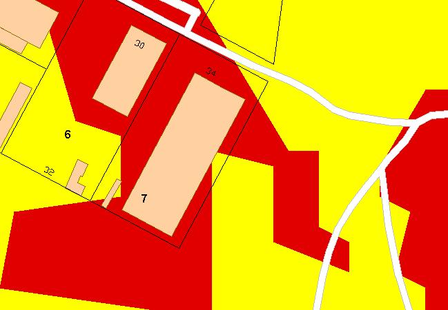 Utdrag ur kommunens jordartskarta som visar de översiktliga geotekniska förhållandena inom området. Planförslag och konsekvenser Förslaget innebär inga förändringar.