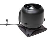 E S-serie Traditionell Design VILPE E120S/Ø125 TKFLÄKT + MONTERINGSSET nvändning: Uppåtblåsande takfläkt. Takfläktens maxflöde är 120 l/s. Dimensioner: nslutningsdimension Ø 125 mm.