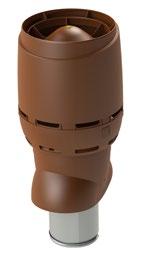 VILPE ECO125P/500 FLOW TKFLÄKT nvändning: Uppåtblåsande och energieffektiv isolerad takfläkt med FLOW-hatt och med EC-motor, styrs via extern 0- styrsignal (från DUC, VILPE extern ECo-Controller
