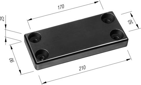 Fenderklossar elasti anslagsplatta 210 Med 4 st 13 mm