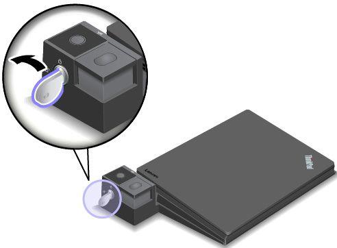 Koppla bort dockningsstation från din datorn på följande sätt: Anm: ThinkPad Basic Dock har inte ett systemlås. 1. Koppla loss alla kablar och enheter från datorn och dockningsstationen. 2.