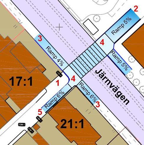 Nollalternativet Plankorsningen behålls Om en planskild korsning byggs vid S:t Olofsgatan, medför det att järnvägen kommer att rätas ut och höjas på hela sträckan mellan Skolgatan och Vaksalagatan.