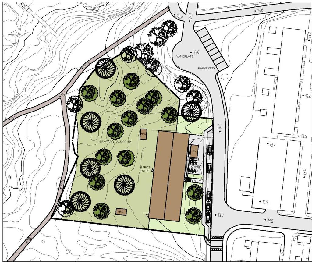 Sammanfattning: Planens syfte och förutsättningar Syftet med detaljplanen är att möjliggöra för utbyggnad av en förskola vid Melongatan i stadsdelen Fiskebäck.