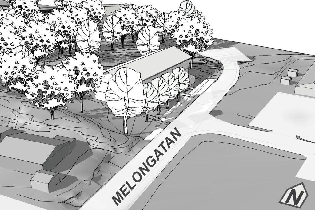 Detaljplanens innebörd och genomförande Detaljplanen medger utbyggnad av en förskola vid Melongatan i stadsdelen Fiskebäck. Ytan som föreslås bebyggas är enligt gällande plan allmän plats.