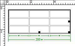 Kanttjocklek: hur bred tabellens kantlinjer ska vara (0=ingen kant). Cellfyllnad: hur stor marginalen ska vara mellan cellinnehållet och cellkanten.