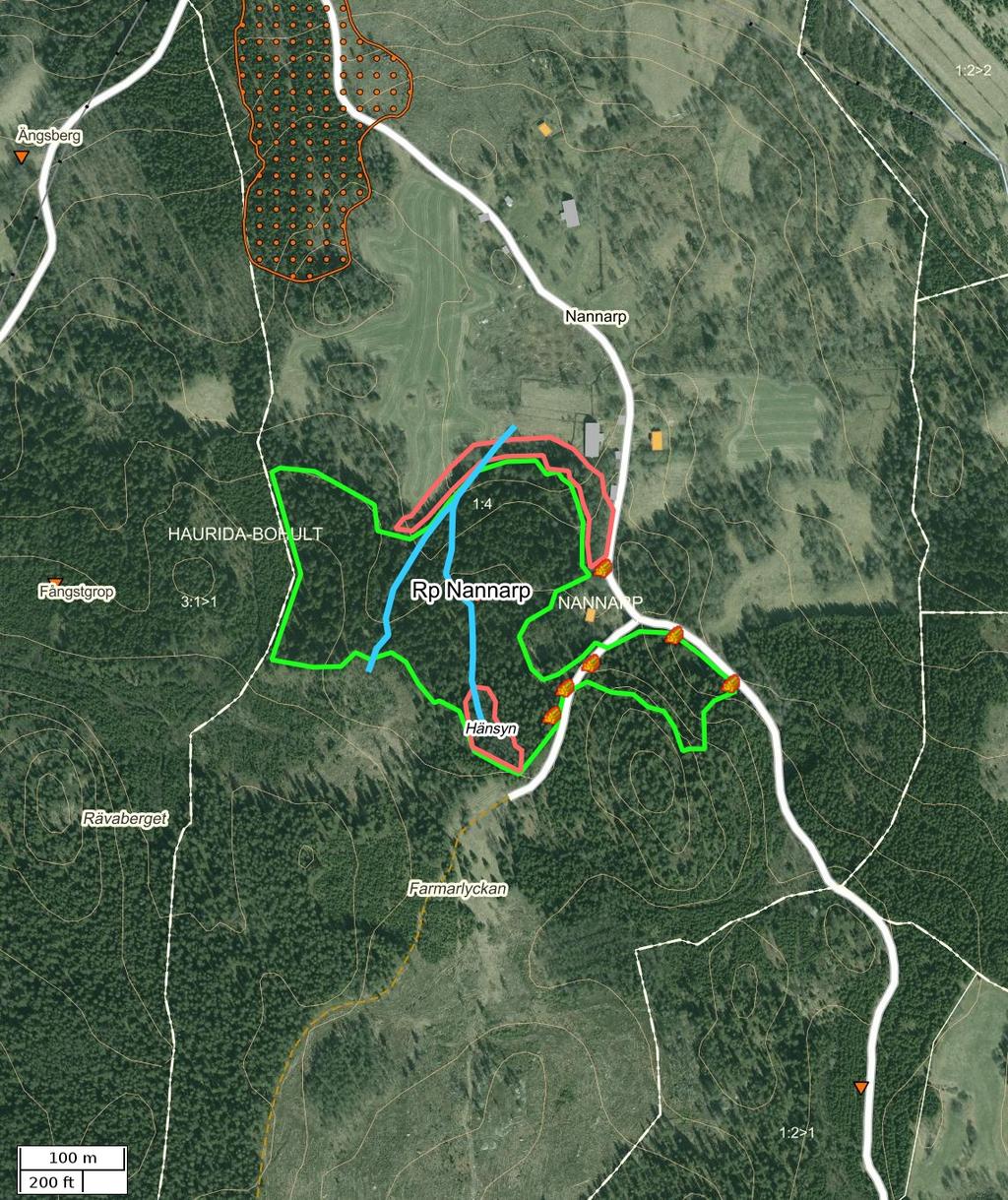 Traktdirektiv 2017-11-14 14:49 Rp Nannarp Hushållningssällskapet Skog Detaljkarta Skala: ~1:5000