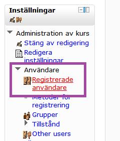 Roller och hur du hanterar dem i Moodle Lägga till och ta bort andra personer som Lärare/Student på din kurs För att lägga till någon som Lärare/Student i din kurs, öppna först kursen så att du har