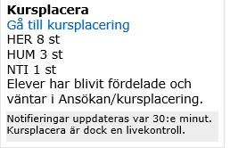 Sida 14 av 40 Kursplacering Kungsbacka tillämpar fasta startdatum för nya elever och kontinuerliga starter för elever som önskar förlänga pågående studieplan.