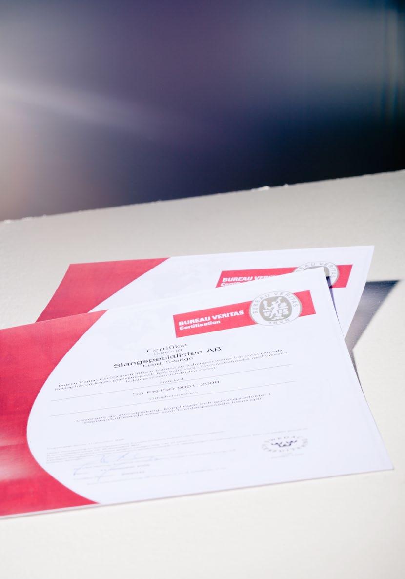 Lösningar, Helhet, Säkerhet Att välja rätt slanglösning är lika självklart som att välja rätt skruv eller grundmaterial. Ingen länk är svagare än den andra.
