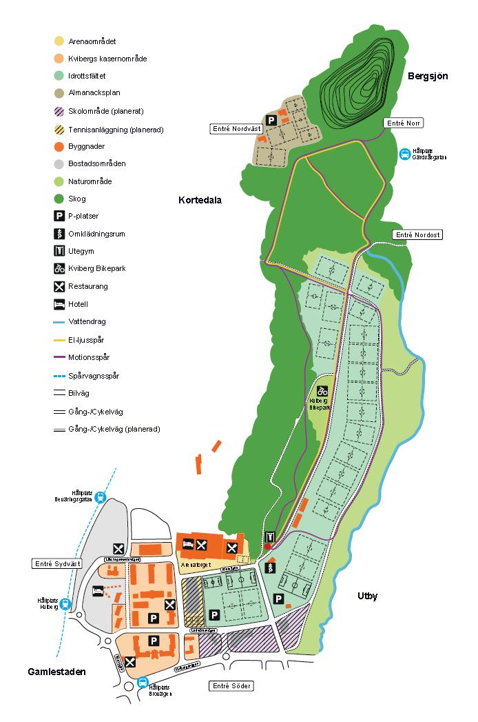 Karta förslag vision Kvibergs Park Bilaga till tjänsteutlåtande till