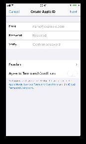 Efter man skapat ett Apple-ID kan man logga in på AppStore med sitt Apple-ID för att avsluta installationen av Self Service Mobile.