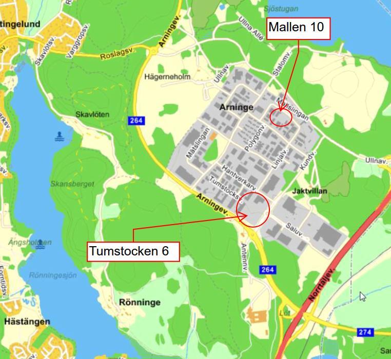1 Inledning 1.1 Bakgrund och syfte Tyréns AB har inför kommande planarbete utfört en miljöteknisk markundersökning av fastigheterna Mallen 10 och Tumstocken 6 i Arninge, Täby kommun.