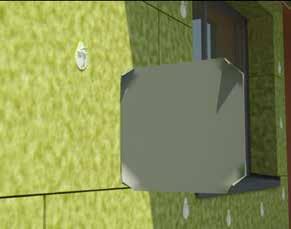 För lättare infästningar ex lampor, stuprör, mm används förbockad plåt 300x300 mm som
