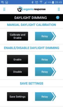 Dagsljusstyrning (Daylight Dimming) Dagsljusreglering är ett effektivt sätt att optimera energi besparing. T.ex. i ett storkontor kan armaturer vid fönster reglera efter infallande dagsljus.