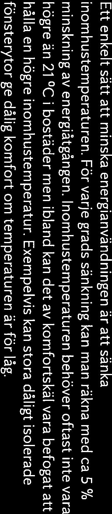Utbyte av sty- och eglesystem Allmänna ekommendatione Inom hustempeatu Ett enkelt sätt att minska enegianvändningen ä att sänka