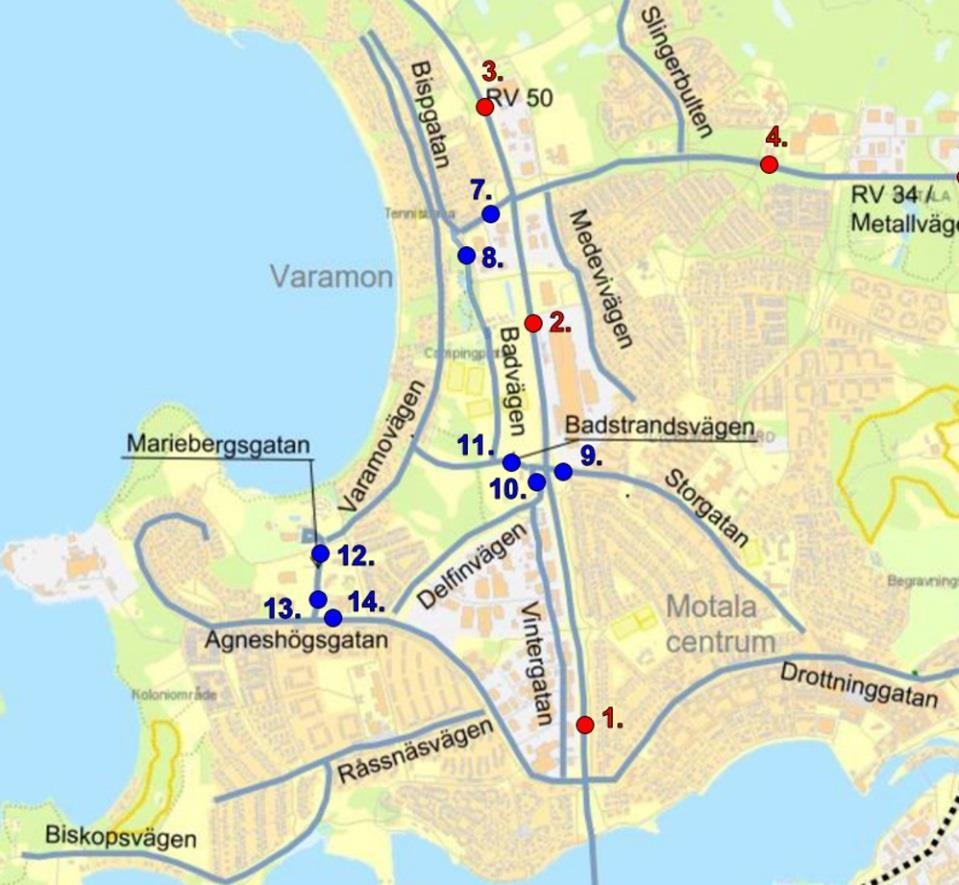 6 FÖRÄNDRING AV TRAFIKBULLERSITUATIONEN MED EN LALANDIA-ANLÄGGNING Nedan redovisas skillnader i trafikbullernivå vid närmsta bostäder och skola/förskola i vägens närområde.