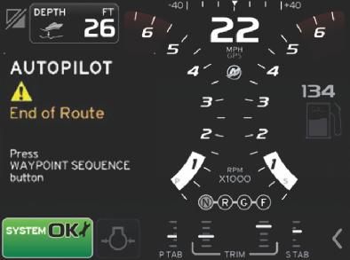 Avsnitt 2 - På vattnet. Auto Heading-knappen i Track Waypoint-läge Om du medan du är i läge spåra ruttpunkt trycker på AUTO HEADING så övergår autopiloten till automatiskt kursläge.