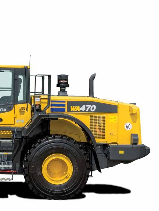 WA470-7 Komfort i toppklass Nykonstruerad SpaceCab -hytt Fullt luftfjädrad