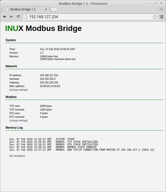Modbus Bridge Användarmanual 1 Produktbeskrivning 1.1 Sammanfattning Modbus Bridge tillhandahåller en transparent modbus master-till-master bryggfunktion.