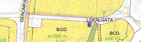 Figur 8: Plankarta för Kungsparken. BCD= bostäder, centrum och vårdcentral.