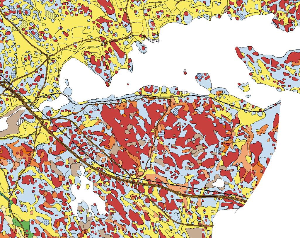 5.2 Geologiska förutsättningar Till skillnad från landskapet norr om Gripsholmsviken ligger terrängen som en platå med Mälarmårdens förkastningsbrant