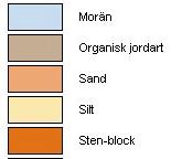 I de lägre områdena vid Mälaren i norr och norrost finns det större partier med lera.