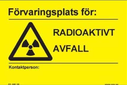 Radioaktivt avfall PM 1 (5) Detta PM är ett utdrag ur kommande uppdatering av Lunds universitets avfallshandbok.