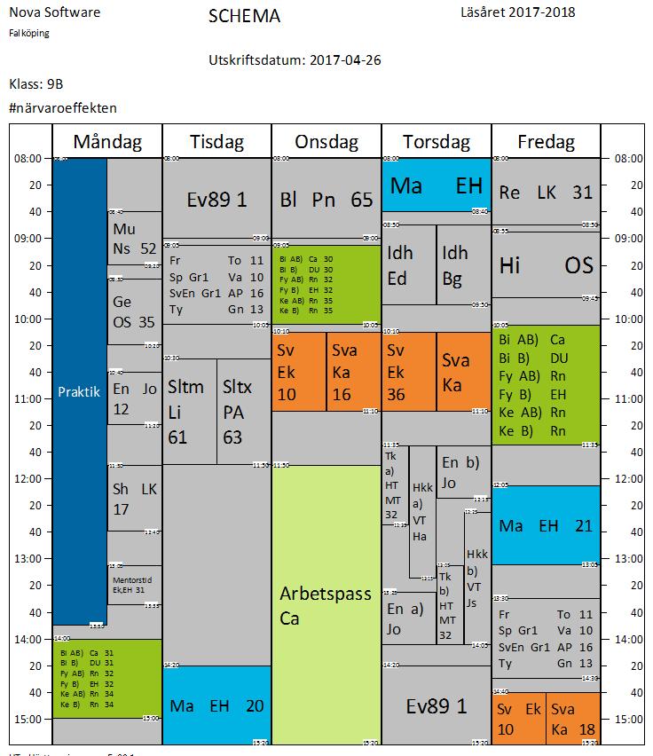 Skoldagen är inte samlad. Var är eleven?