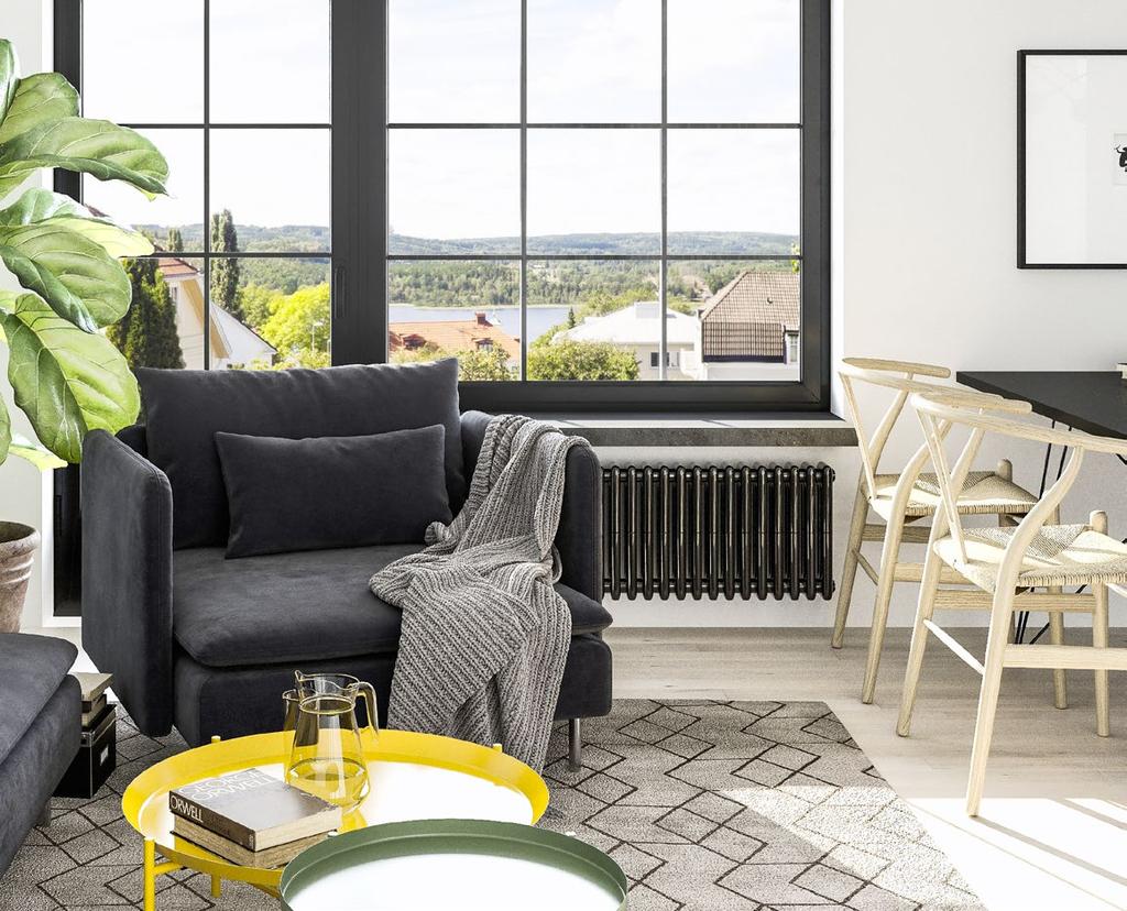 DI NYA HEM E RIKTIT SMART BOENDE På Rektorsvägen i Ulricehamn uppför Mordenfelds tolv moderna 2-rumslägenheter, där inspiration hämtats från byggnadens industriella historia.